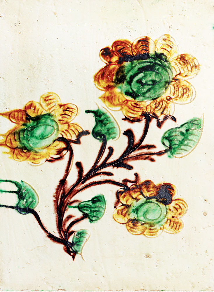 В. Шостопалець. Кахля. Глина, ангоби, полива, формування, ритування, розпис. 1877. м. Сокаль Львівської обл.